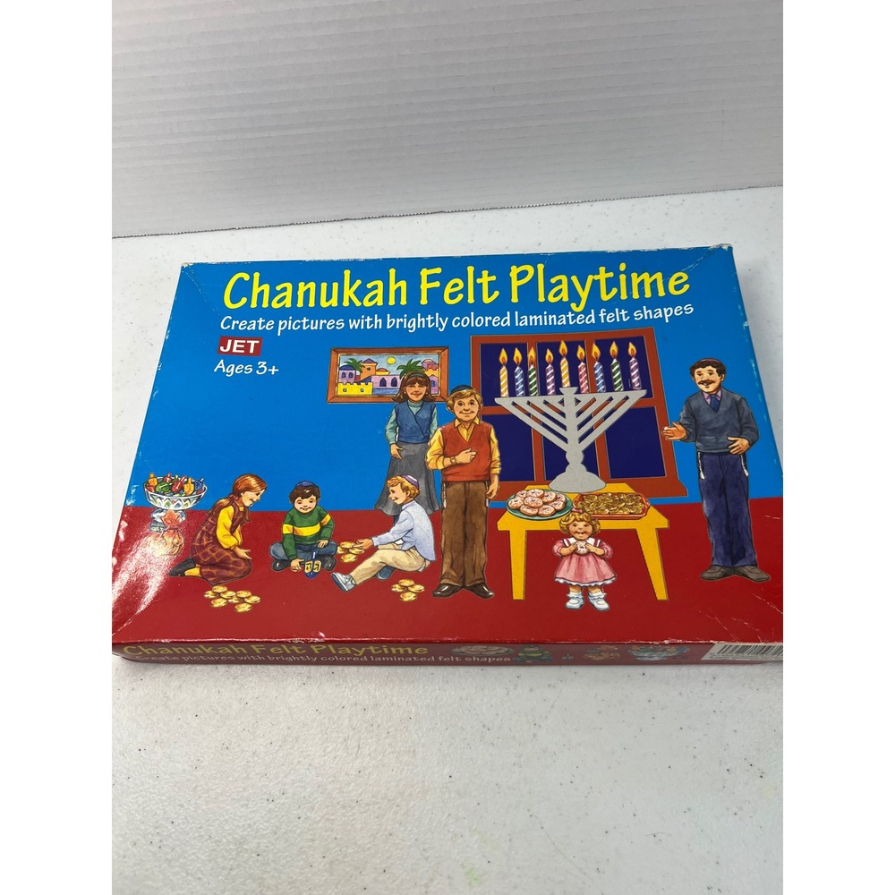 JET Chanukah Felt Playtime Set Jewish Holiday Educational Toy Menorah Dreidel